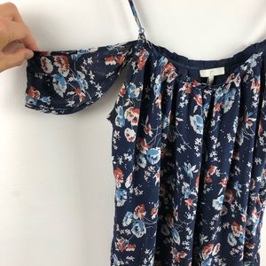 Joie Silk Floral Print Dress | Peek A Boo Shoulder